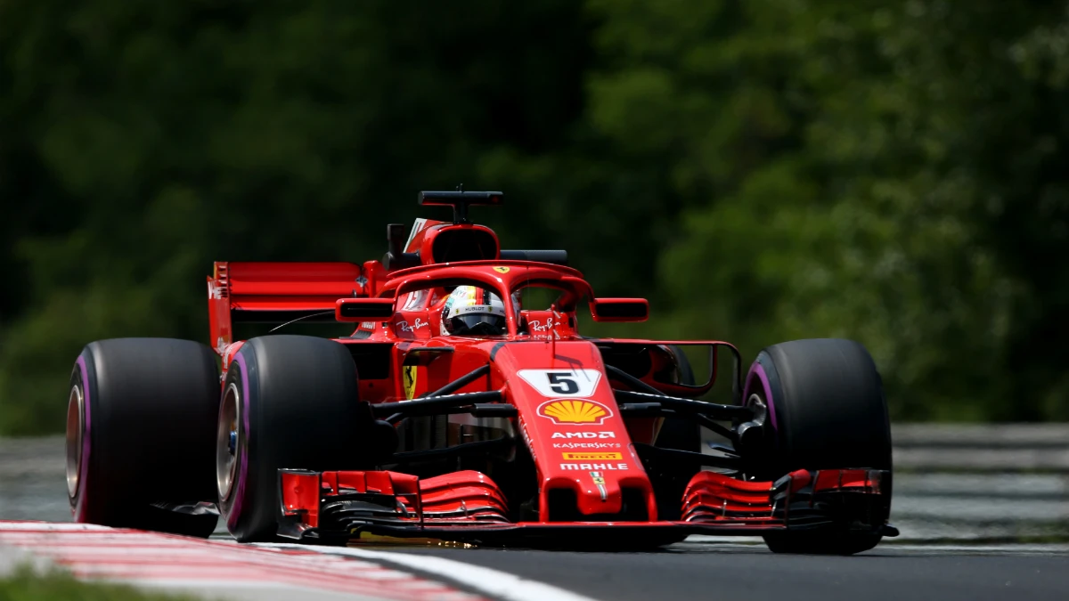 Vettel rueda en Hungaroring