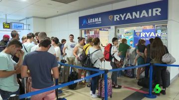Pasajeros afectados por la huelga de Ryanair