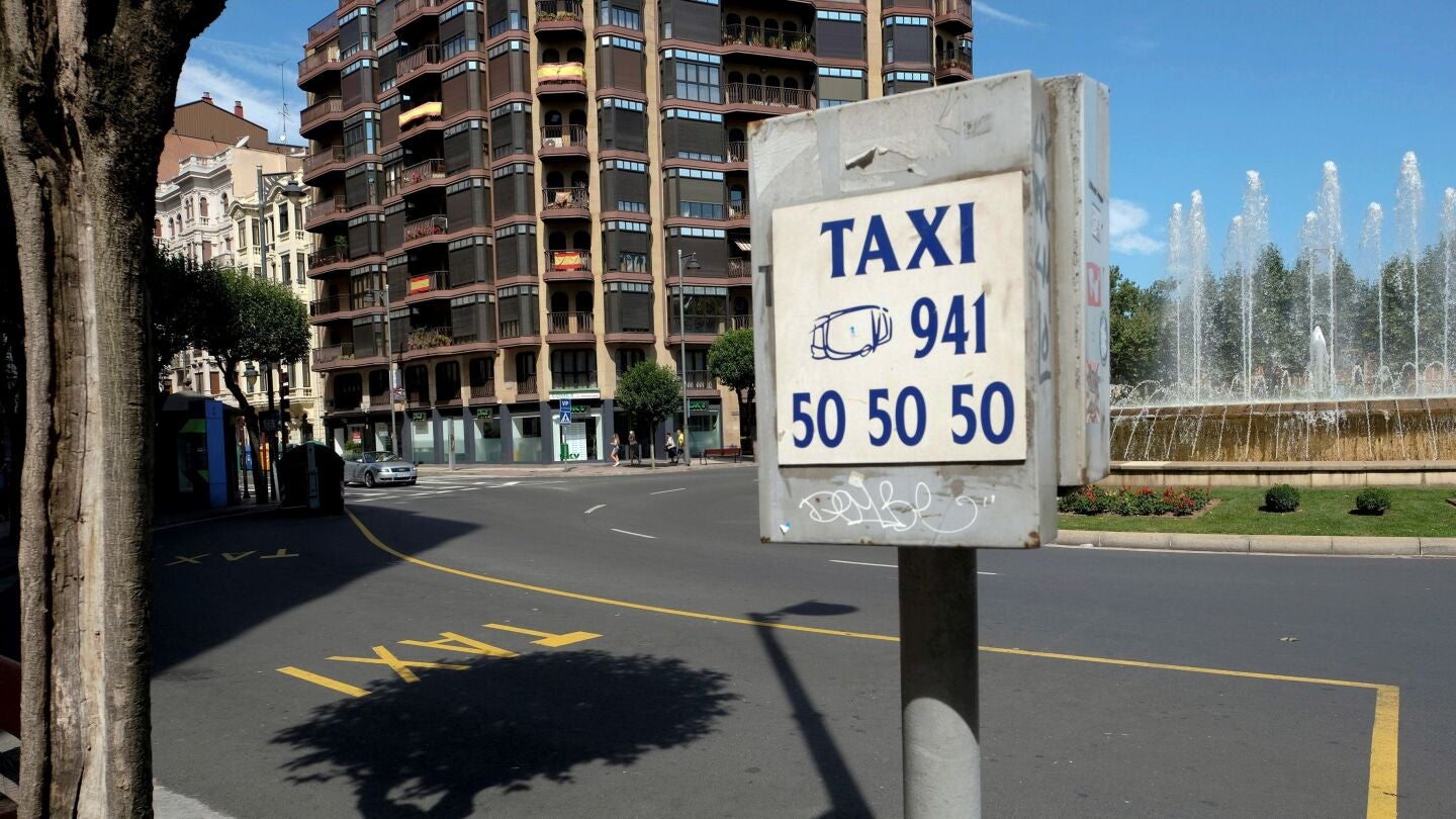 Una parada de taxis