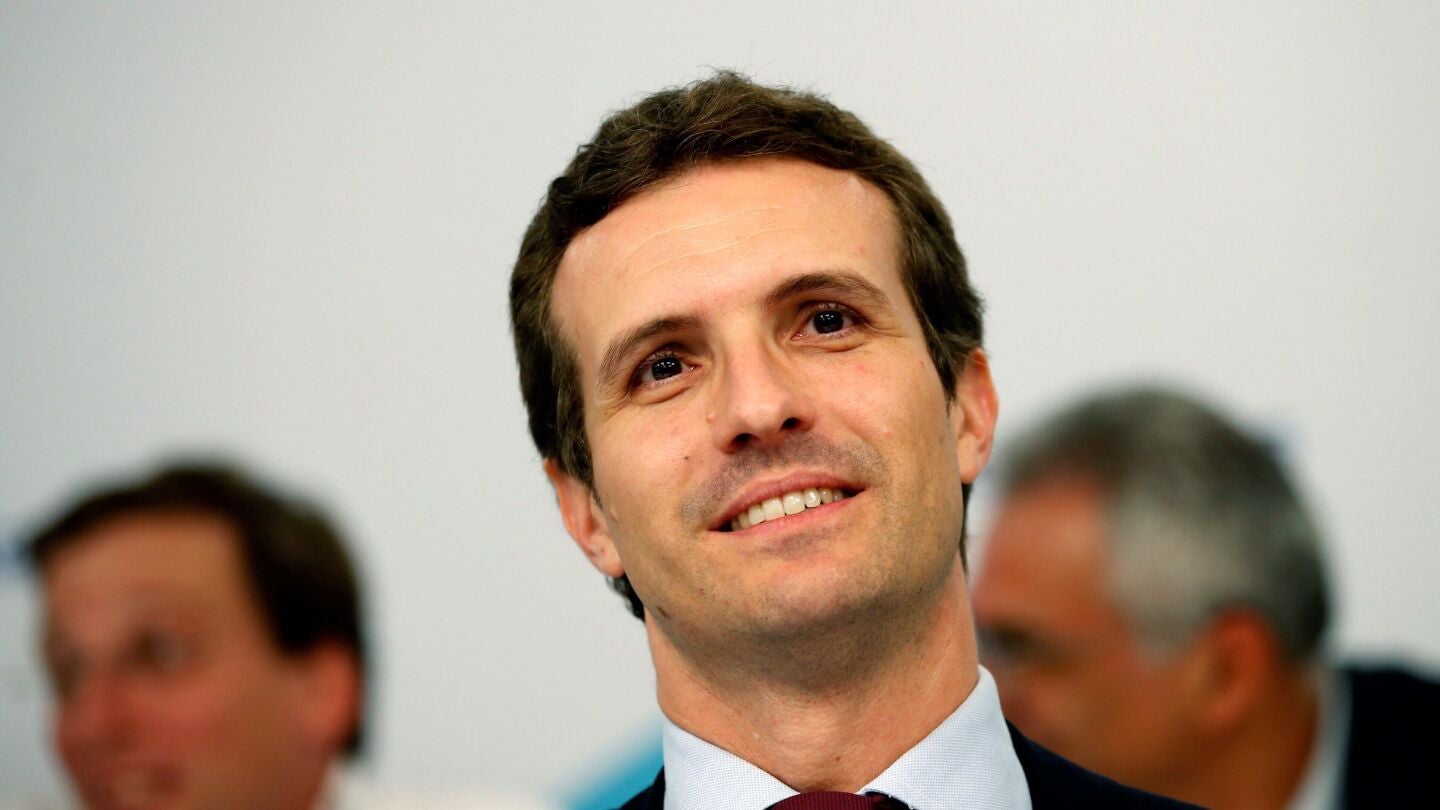  El presidente del Partido Popular, Pablo Casado