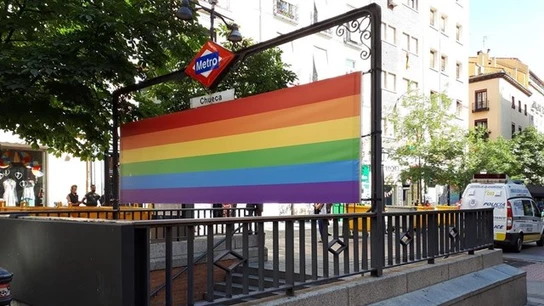 En la imagen parada de metro de Chueca en Madrid En la imagen parada de metro de Chueca en Madrid