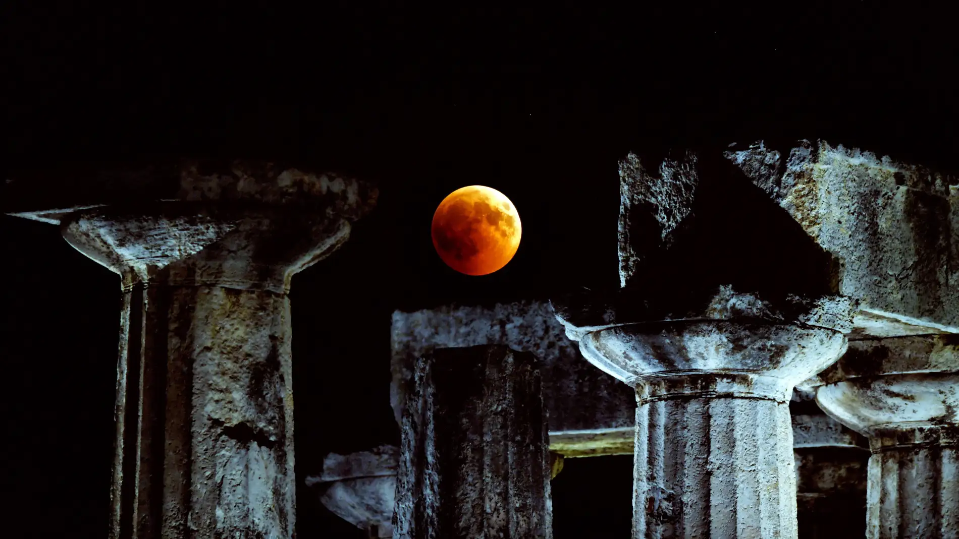 Luna de sangre vista desde medio mundo