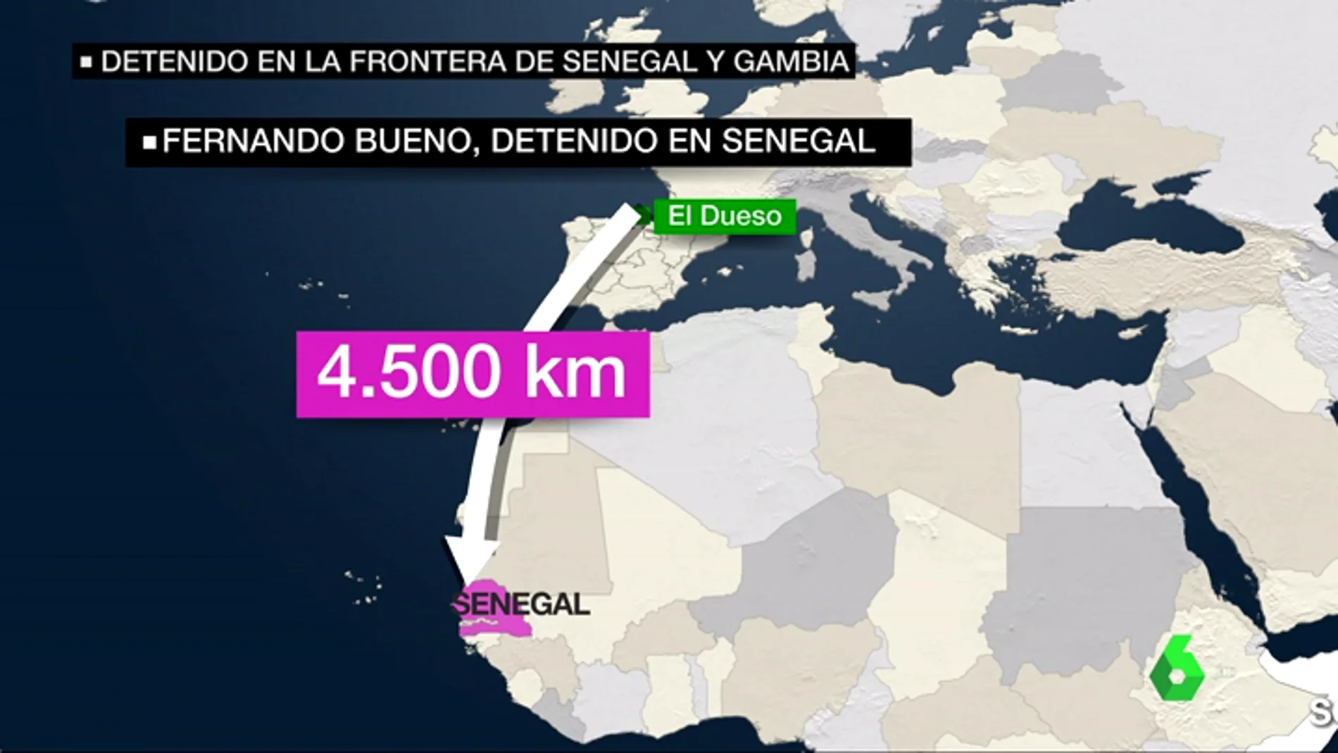 Localizado tras recorrer 4.000 km: el preso fugado de El Dueso pasará la noche una prisión senegalesa 