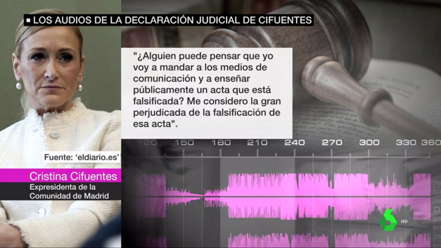 Declaraci&oacute;n de Cifuentes ante la juez