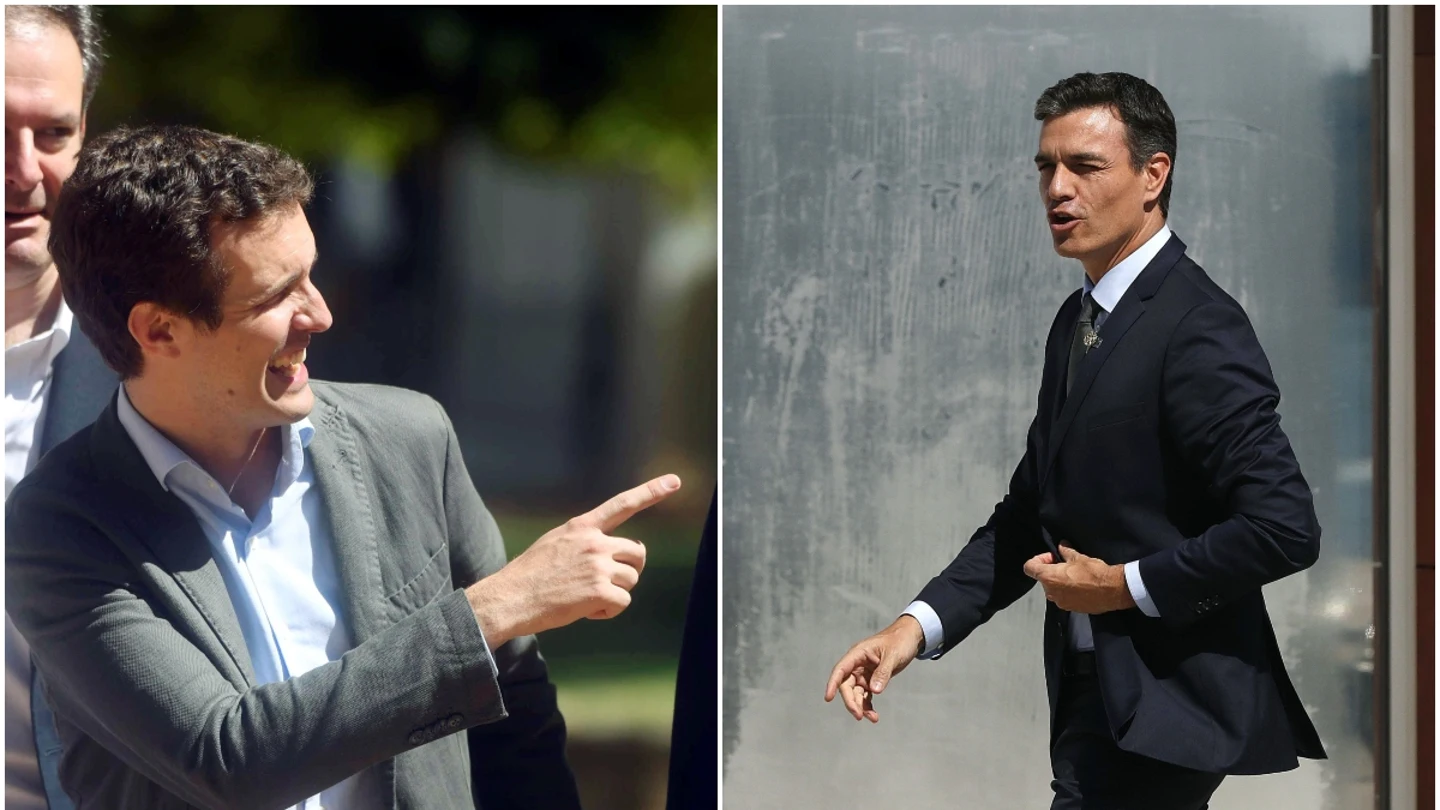 Pablo Casado, presidente del PP, y Pedro Sánchez, presidente del Gobierno Pablo Casado, presidente del PP, y Pedro Sánchez, presidente del Gobierno
