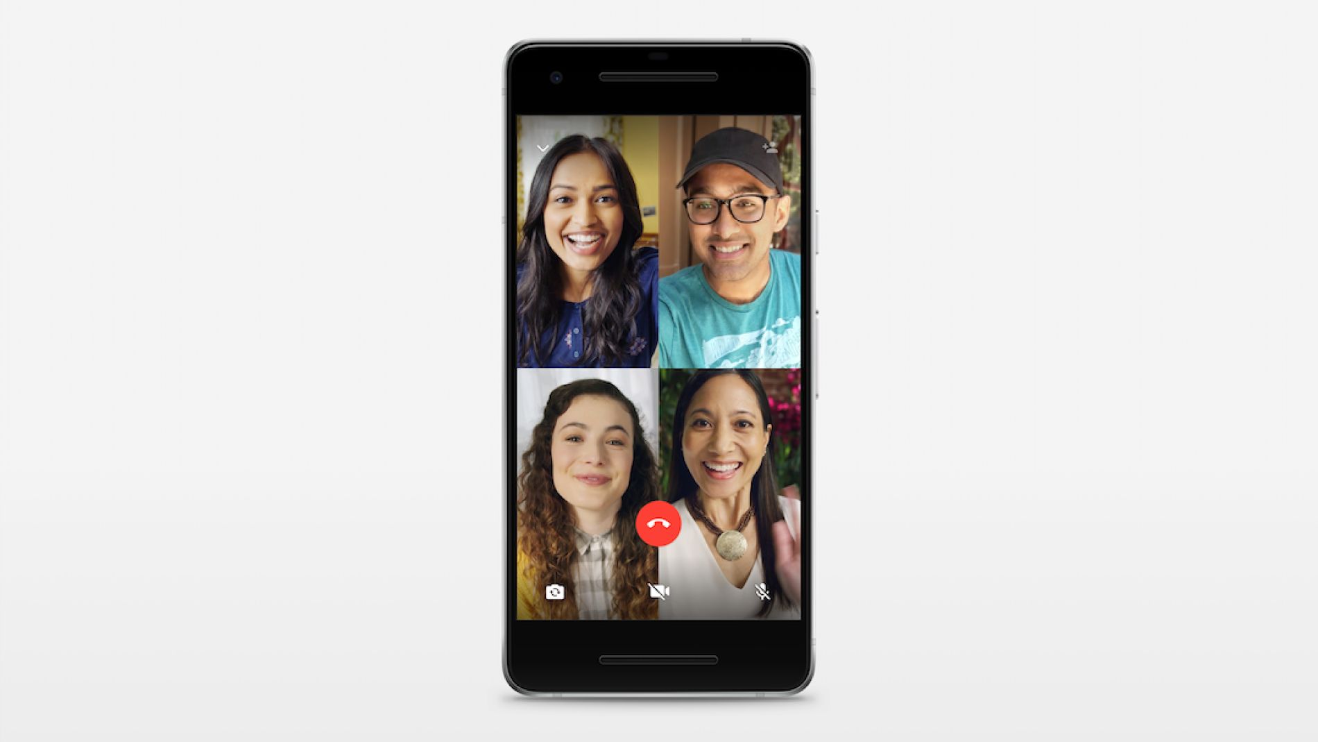 Videollamadas en grupo de WhatsApp