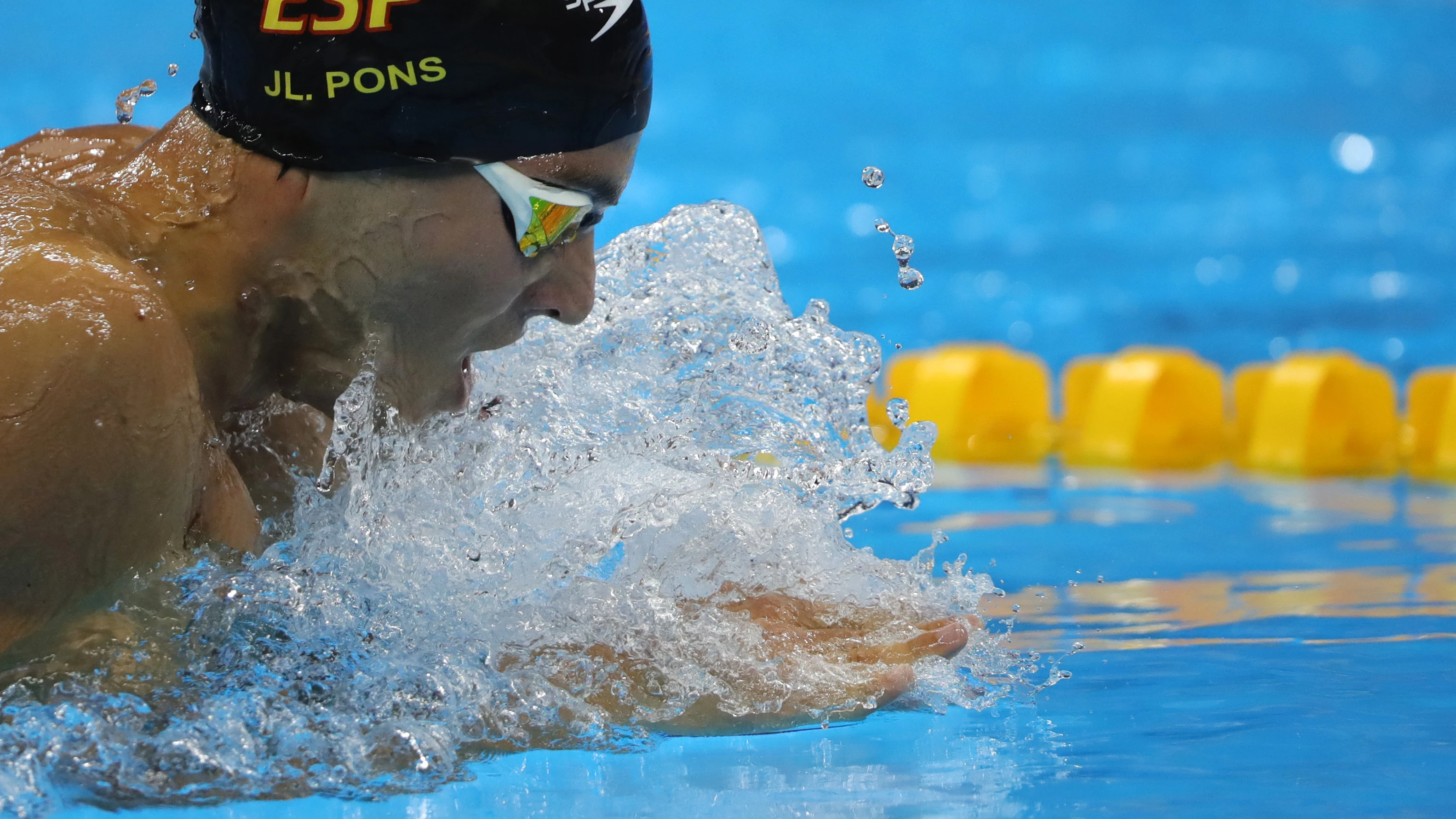 Joan Lluis Pons en los Europeos de natación