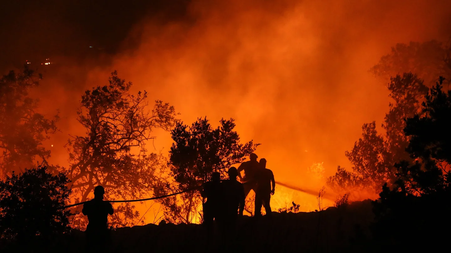 Imagen del incendio del Algarve, en Portugal Imagen del incendio del Algarve, en Portugal