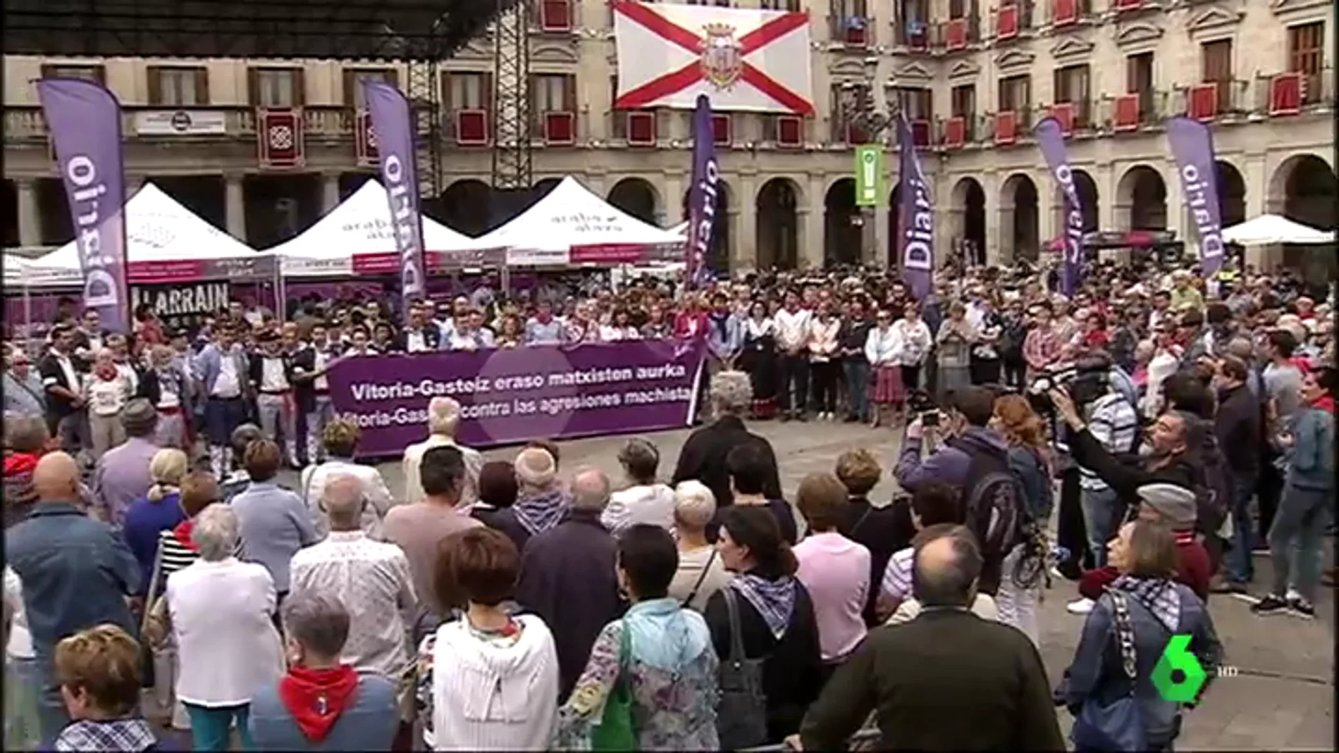 Manifestación en Vitoria contra la violencia machista