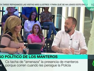 Intenso debate entre Mayte Alcaraz y Antonio Maestre por la situación de los manteros: "El PP y Cs están azuzando el fascismo" Intenso debate entre Mayte Alcaraz y Antonio Maestre por la situación de los manteros: "El PP y Cs están azuzando el fascismo"