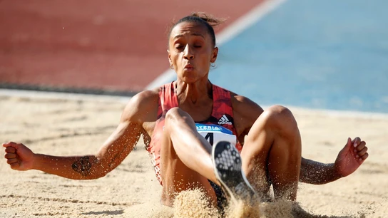 Ana Peleteiro, en la prueba de triple salto Ana Peleteiro, en la prueba de triple salto