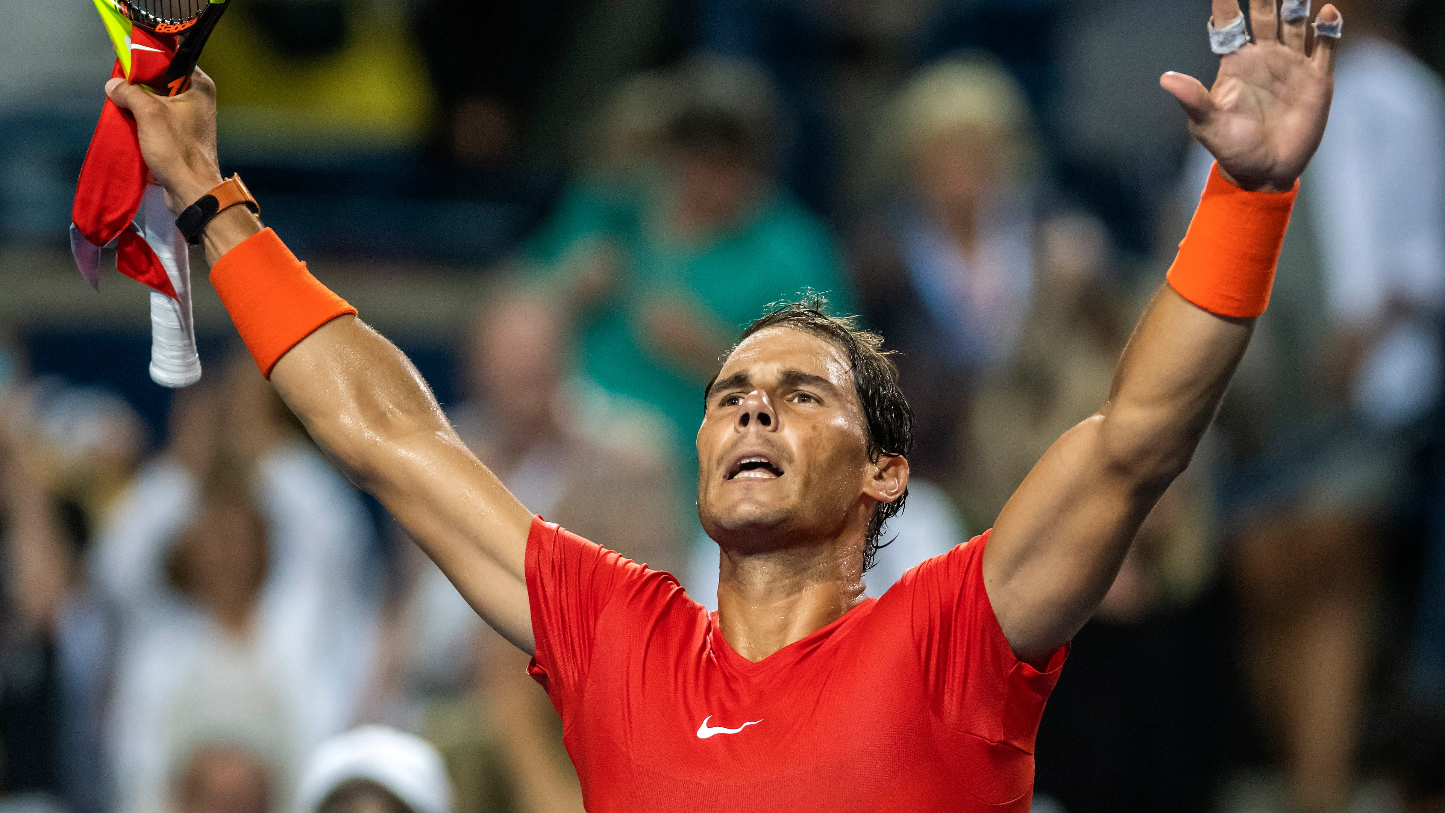 Rafa Nadal tras ganar a Wawrinka