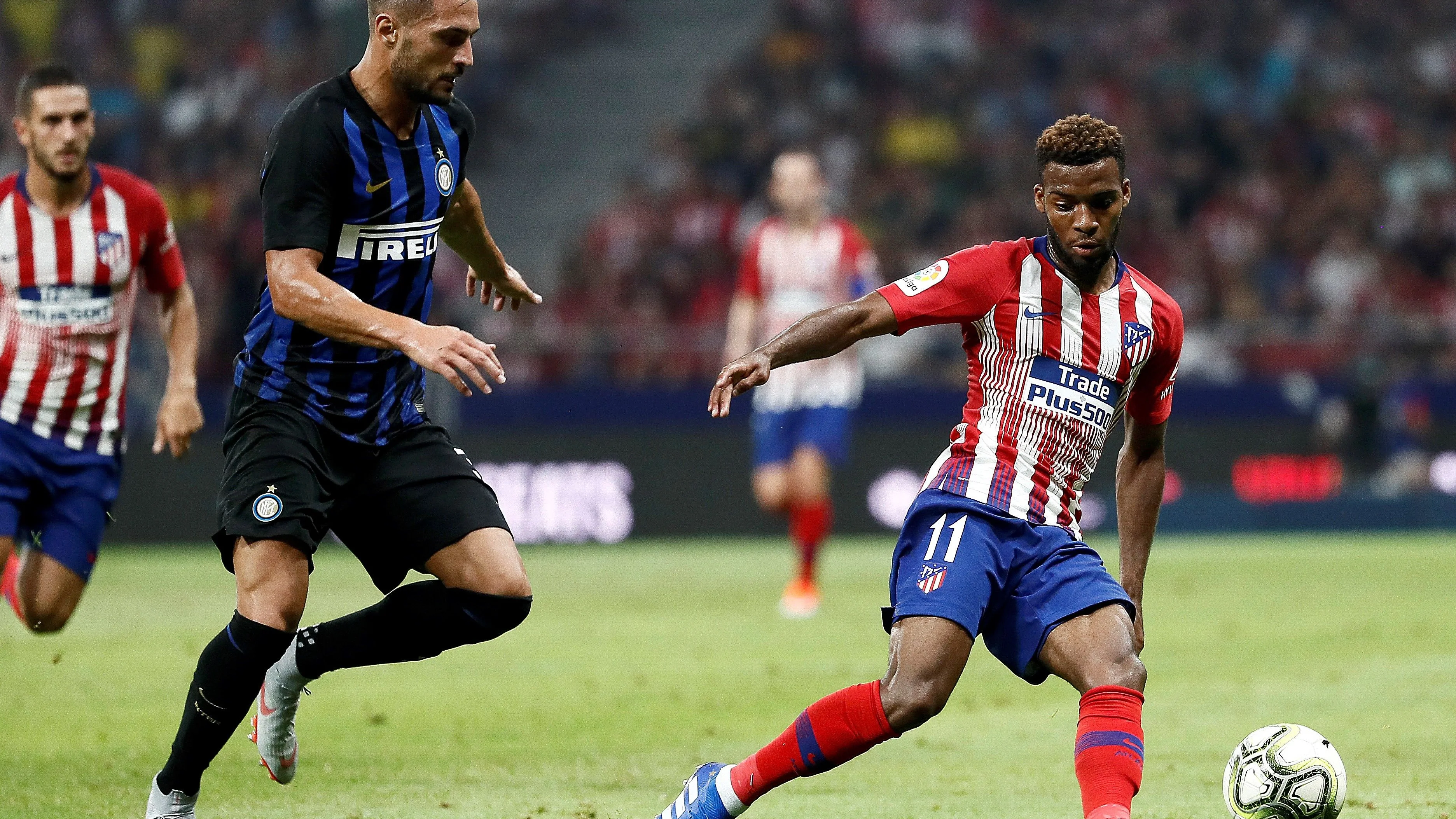 Partido entre el Atlético y el Inter de MIlan