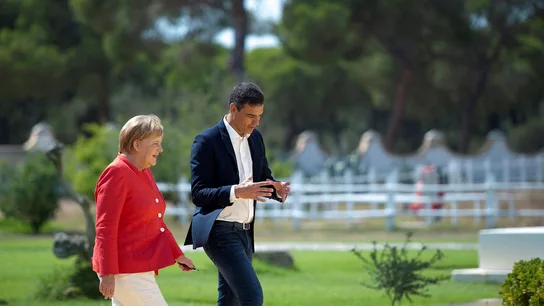 El presidente de gobierno de España, Pedro Sánchez, y la canciller alemana Angela Merkel El presidente de gobierno de España, Pedro Sánchez, y la canciller alemana Angela Merkel