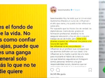 Los influencers cargan contra el curso de la Autónoma de Madrid para ser influyente en redes: "No es una profesión" Los influencers cargan contra el curso de la Autónoma de Madrid para ser influyente en redes: "No es una profesión"