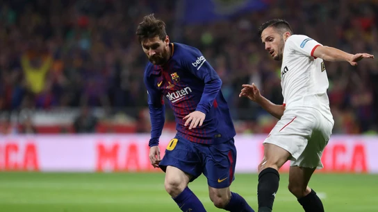 Messi y Sarabia durante un partido Messi y Sarabia durante un partido