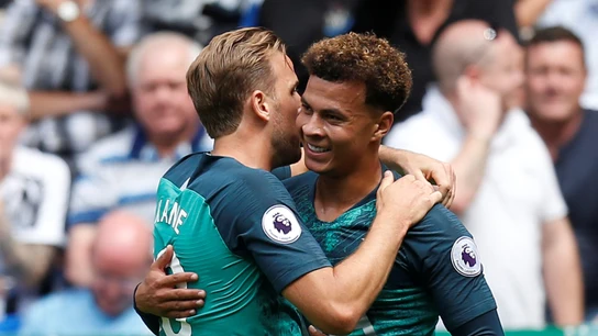 Jugadores del Tottenham celebrando un gol Jugadores del Tottenham celebrando un gol