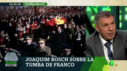 El juez Joaquim Bosch: "Una sociedad democrática no puede construirse con muertos en las cunetas y glorificando a un dictador" El juez Joaquim Bosch: "Una sociedad democrática no puede construirse con muertos en las cunetas y glorificando a un dictador"