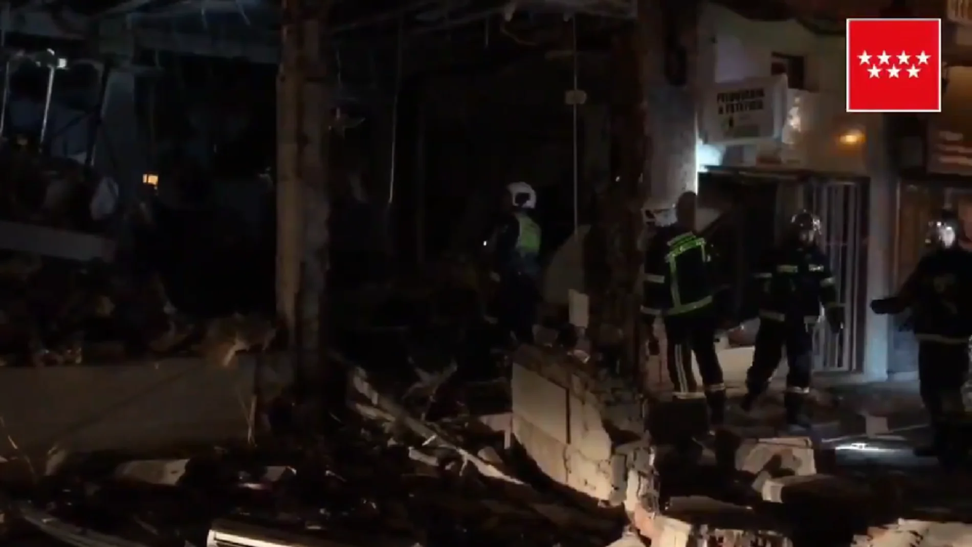 Imagen del restaurante de comida china destruido en Pozuelo