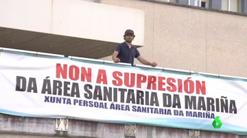 Imagen de un paciente gallego que pide que se mejore la Sanidad Pública