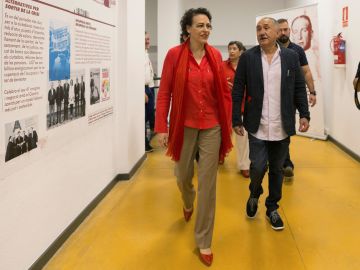 Magdalena Valerio, ministra de Trabajo y Pepe Álvarez, secretario general de UGT durante los actos de conmemoración de los 130 años de la fundación de UGT Magdalena Valerio, ministra de Trabajo y Pepe Álvarez, secretario general de UGT durante los actos de conmemoración de los 130 años de la fundación de UGT