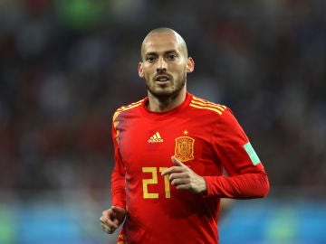 David Silva, durante un partido con la Selección David Silva, durante un partido con la Selección