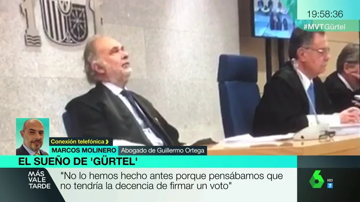 La defensa de Ortega critica la "actitud pasiva" del juez de Diego: "Esto no es anecdótico. Son 125 sesiones y el magistrado no se ha dormido sólo en una" La defensa de Ortega critica la "actitud pasiva" del juez de Diego: "Esto no es anecdótico. Son 125 sesiones y el magistrado no se ha dormido sólo en una"