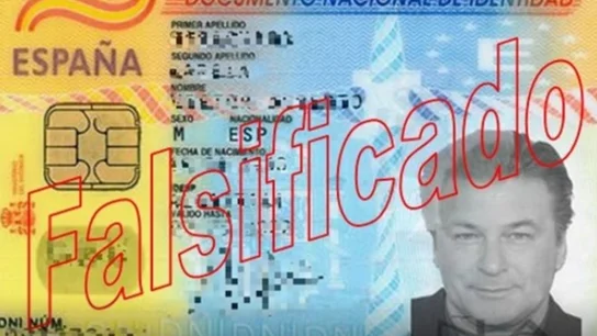 DNI falsificado con la cara de Alec Baldwin DNI falsificado con la cara de Alec Baldwin