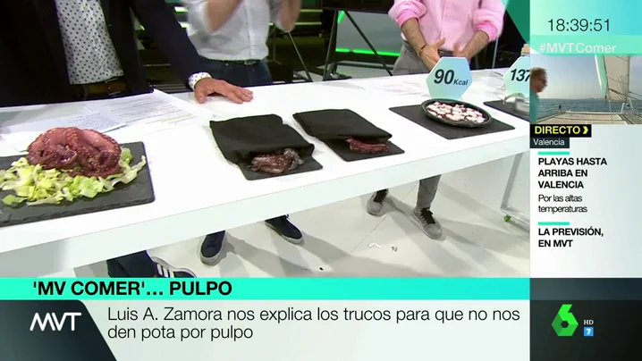 Las ventosas, el color...Luis Alberto Zamora explica los trucos para que no nos vendan pota haciéndola pasar por pulpo