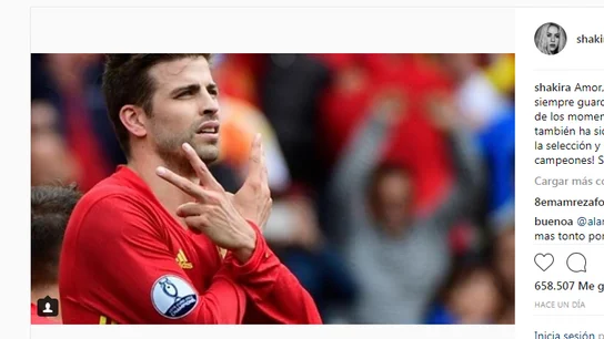 Mensaje de Shakira a Piqué Mensaje de Shakira a Piqué