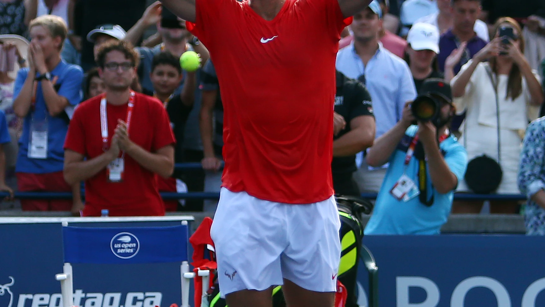 Rafa Nadal celebrando una victoria