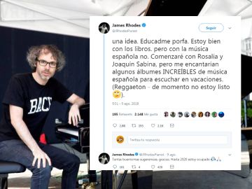 James Rhodes pide recomendaciones en Twitter James Rhodes pide recomendaciones en Twitter