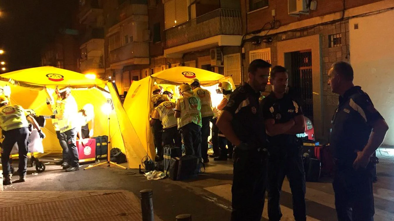Puestos sanitarios de Samur para atender a los heridos