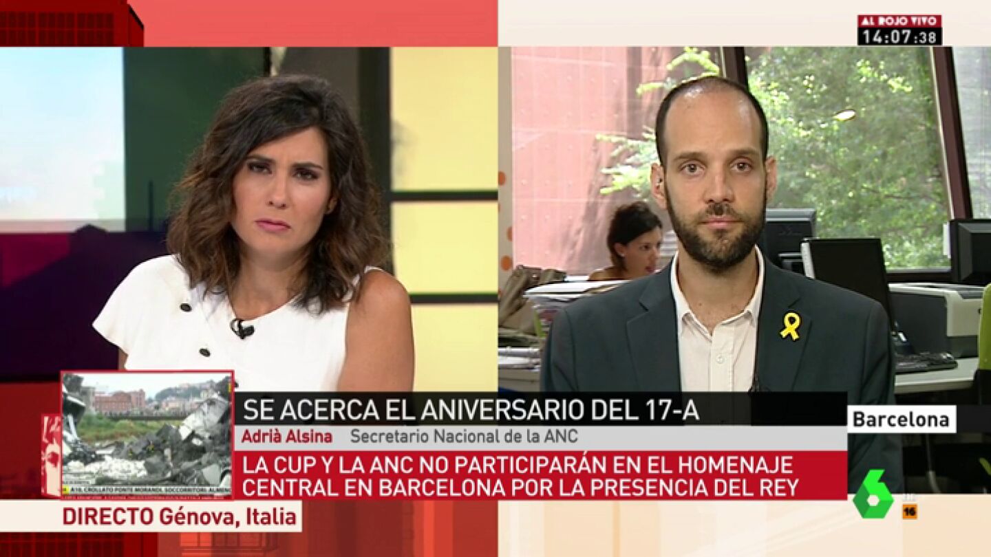 La CUP y ANC no participar&aacute;n en el aniversario del 17A por la presencia de Felipe VI: "La familia del rey est&aacute; implicada en el tr&aacute;fico de armas, no tiene nada que hacer aqu&iacute;"