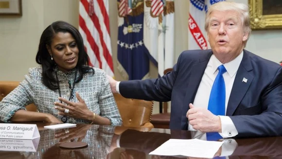 Omarosa Manigault Newman junto con Donald Trump