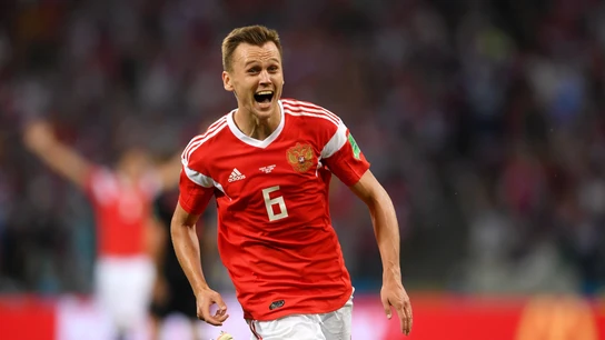 Denis Cheryshev jugando con la selección de Rusia Denis Cheryshev jugando con la selección de Rusia