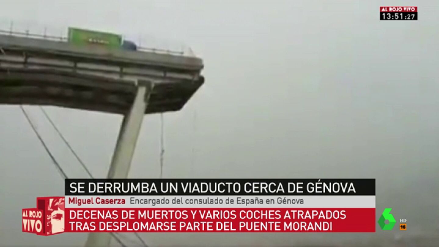Miguel Caserza, encargado del consulado de Espa&ntilde;a en G&eacute;nova: "Dicen que hay unos diez muertos, pero seguramente sean muchos m&aacute;s" 