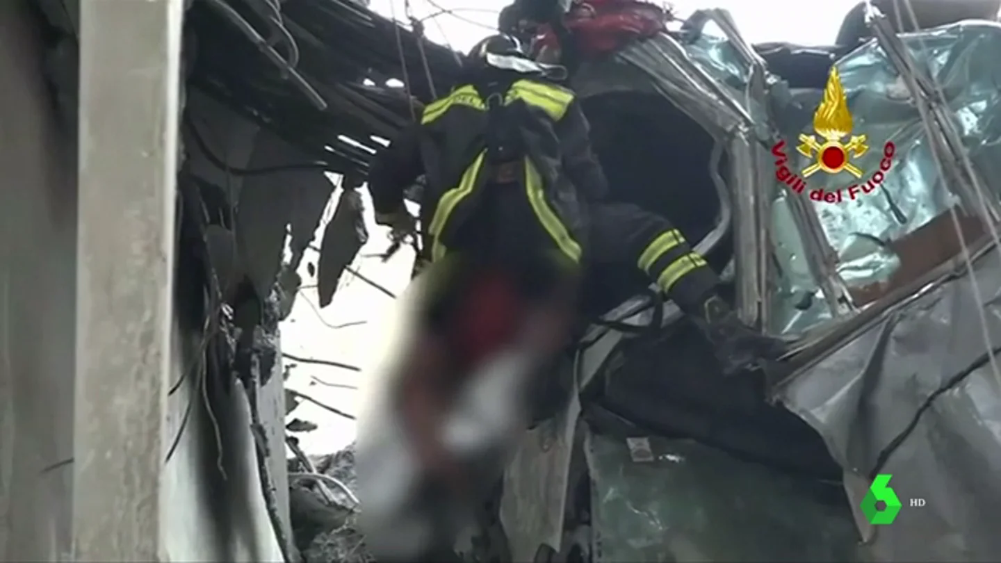 20 horas entre los escombros: el rescate de uno de los supervivientes de la tragedia de Génova 20 horas entre los escombros: el rescate de uno de los supervivientes de la tragedia de Génova