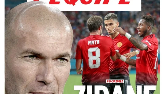 Portada del diario L'Equipe con Zidane Portada del diario L'Equipe con Zidane