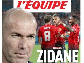 Portada del diario L'Equipe con Zidane Portada del diario L'Equipe con Zidane