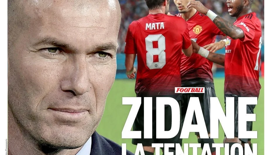 Portada del diario L'Equipe con Zidane