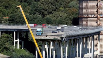 Puente de Morandi que se vino abajo en Génova