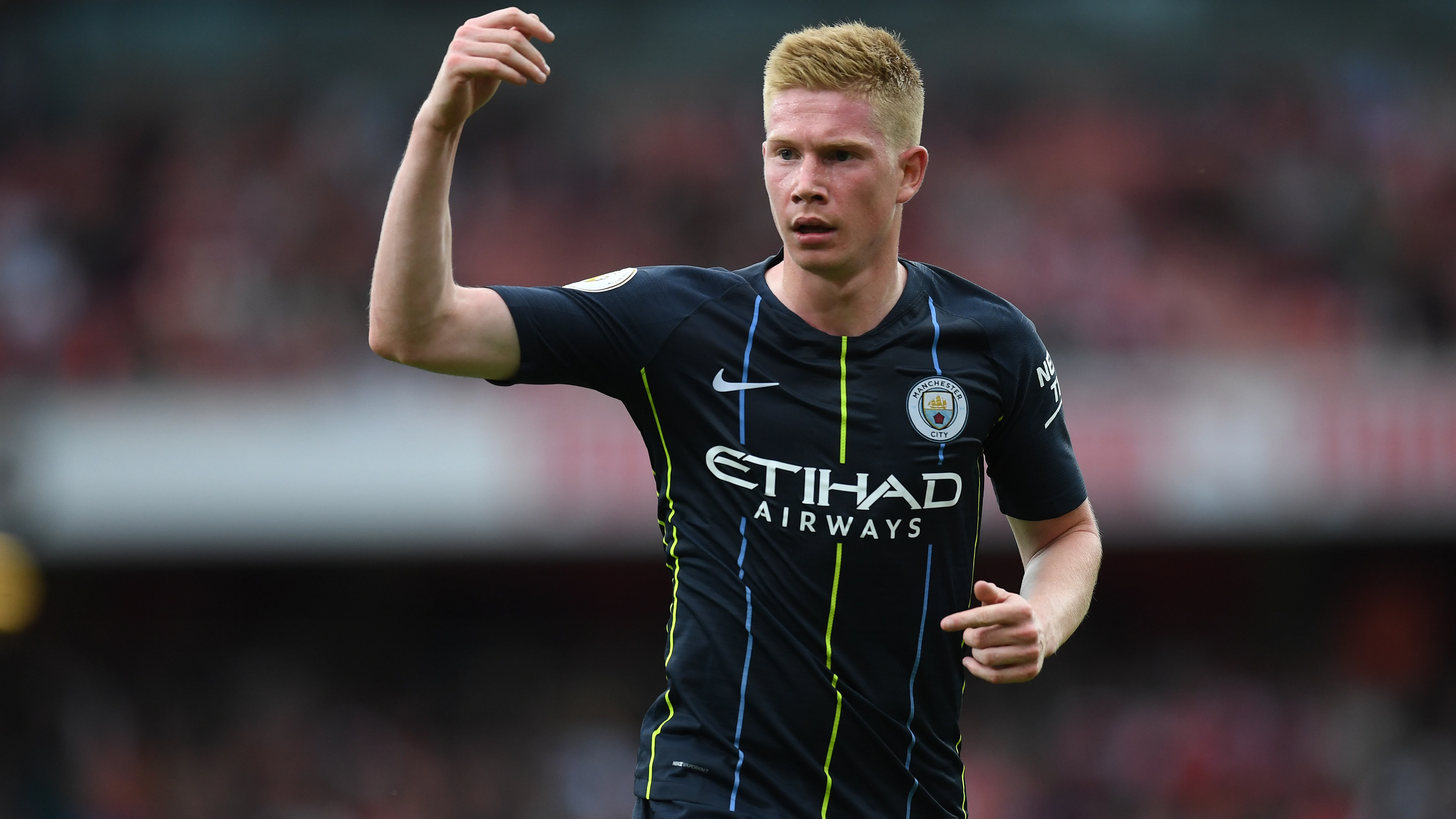 De Bruyne, durante un partido con el Manchester City