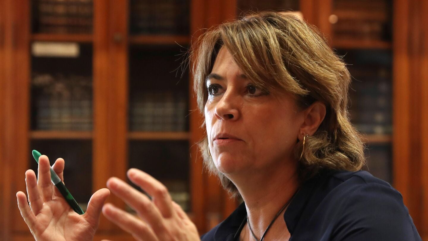 Dolores Delgado durante la entrevista.