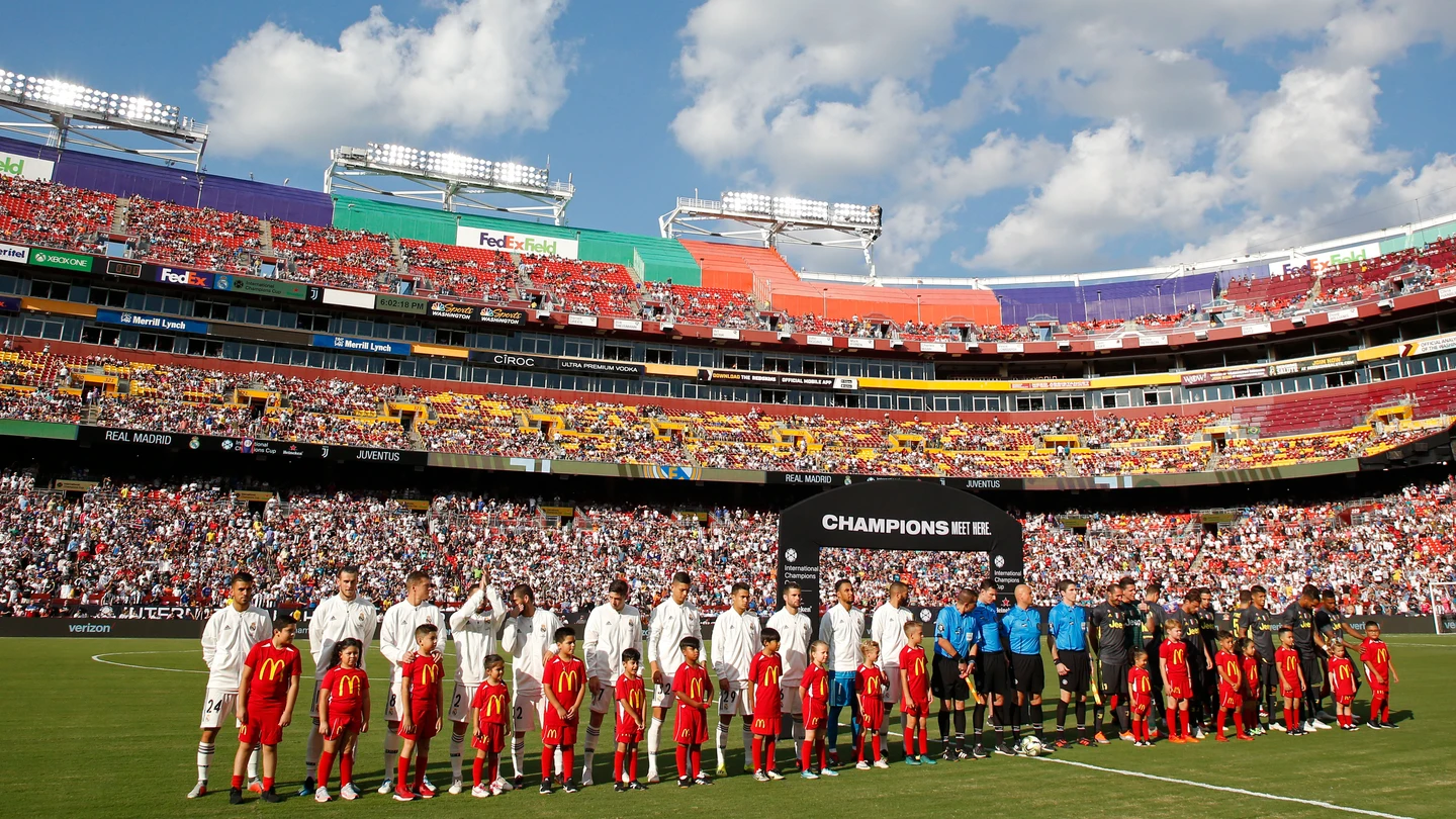 El Real Madrid jugó este verano en el FedExField de Washington DC El Real Madrid jugó este verano en el FedExField de Washington DC