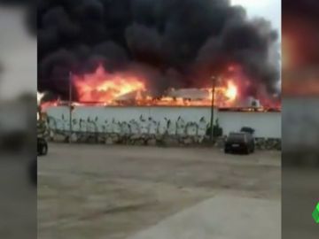 El chiringuito incendiado en Málaga El chiringuito incendiado en Málaga