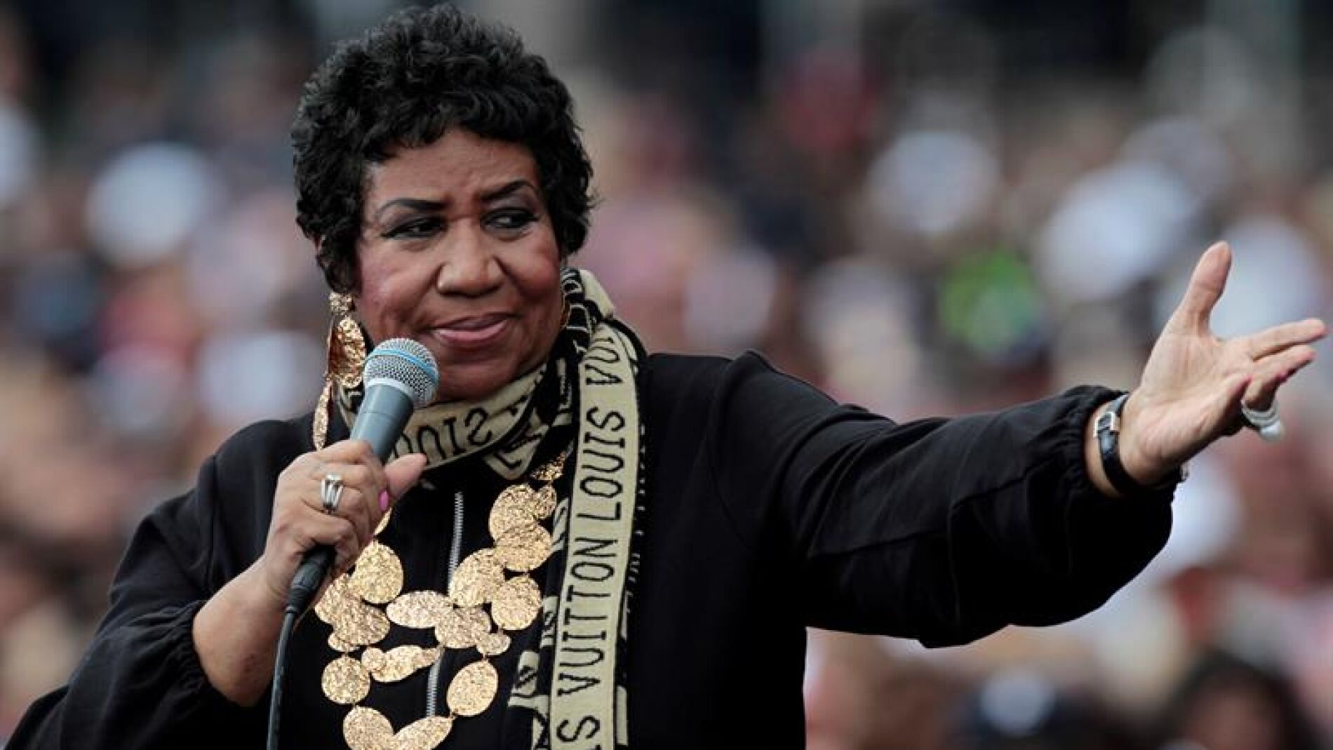 Foto de archivo de la cantante estadounidense Aretha Franklin