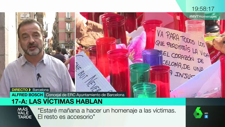 Alfred Bosch, ante las quejas de las víctimas de los atentados por el trato de las administraciones: "Si se quejan es porque tienen razón"