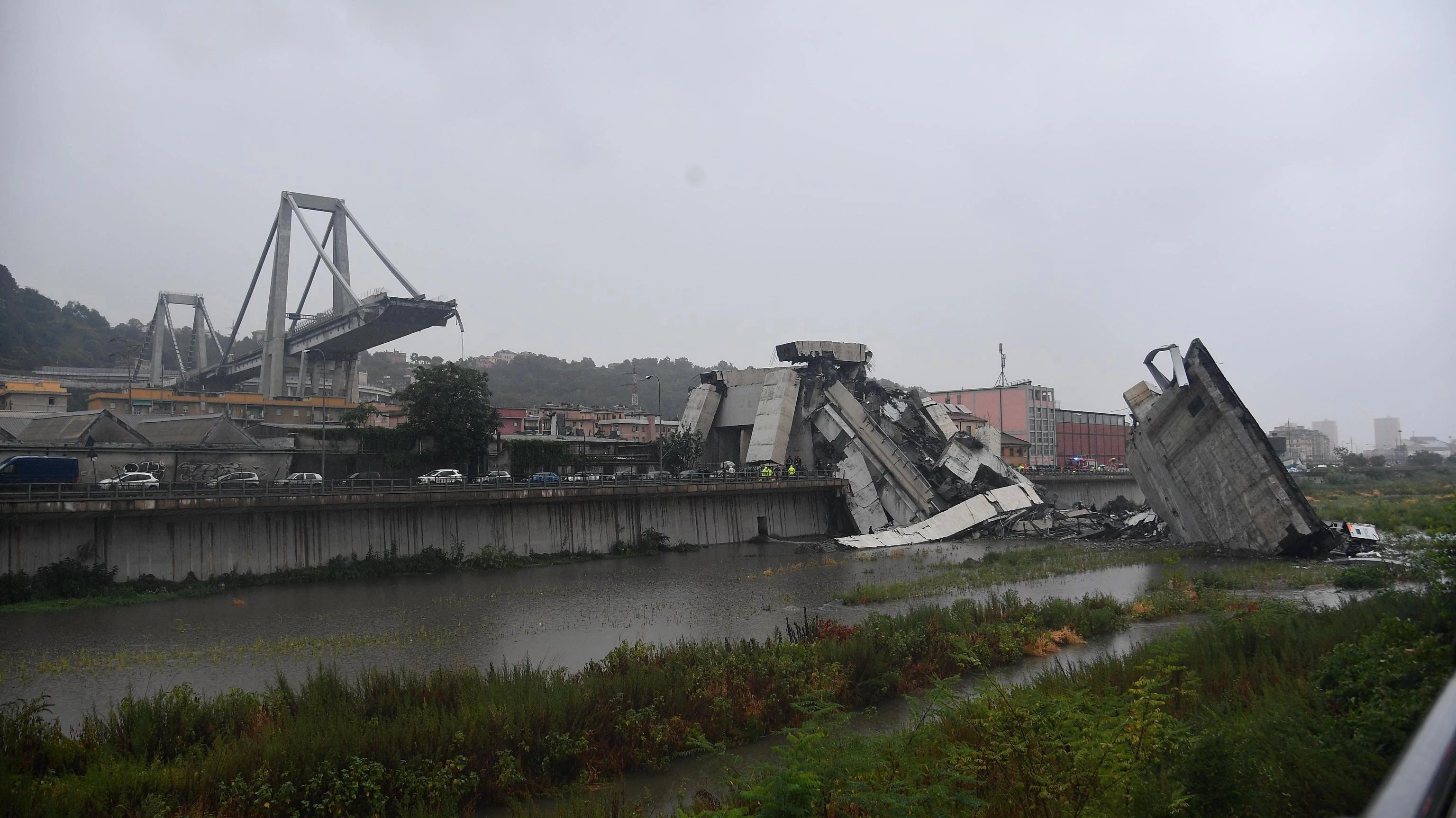 Puente derrumbado de Génova