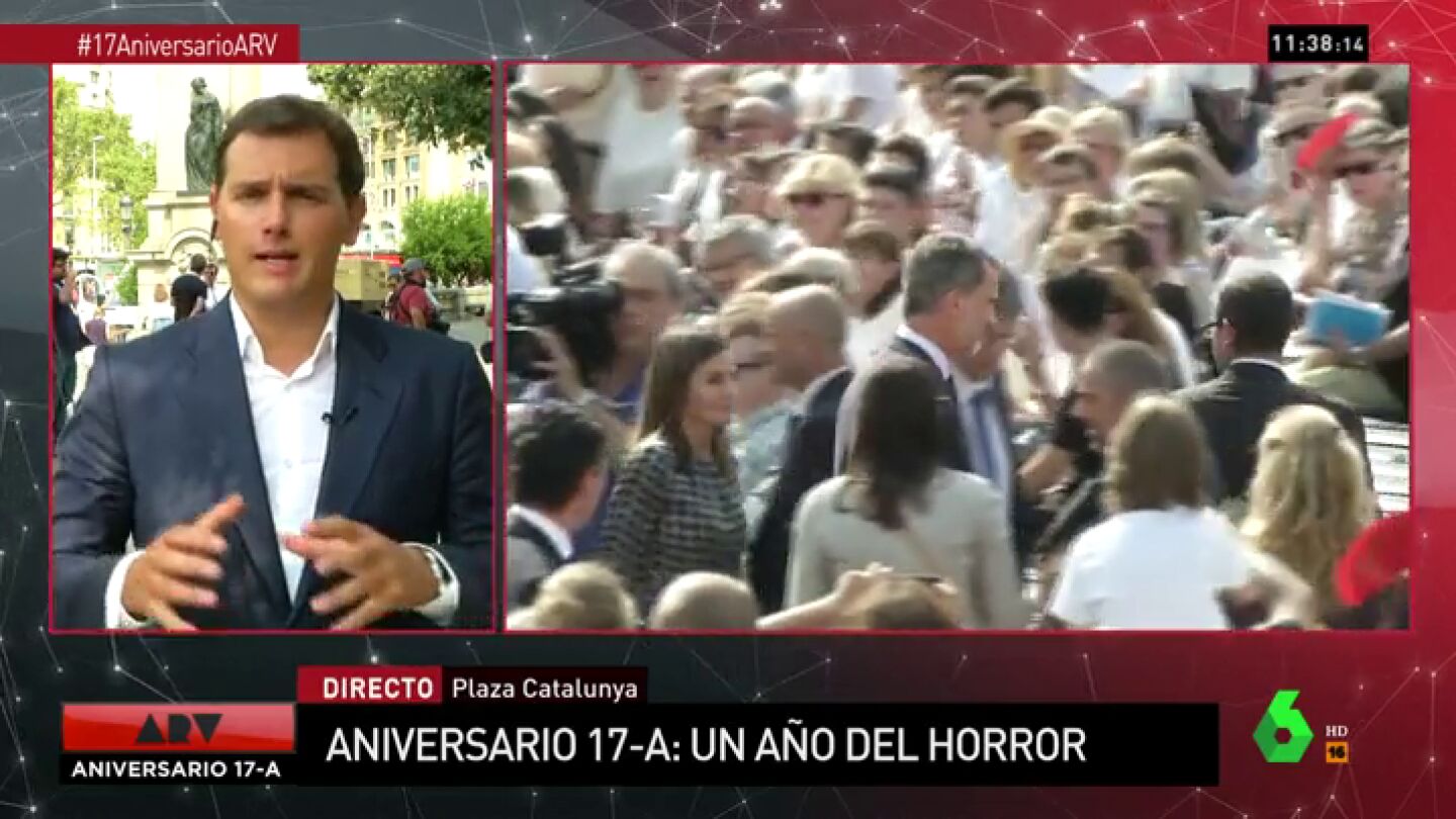 Albert Rivera: "Hoy no era d&iacute;a para ir contra el rey, era el d&iacute;a para ir contra el terrorismo"